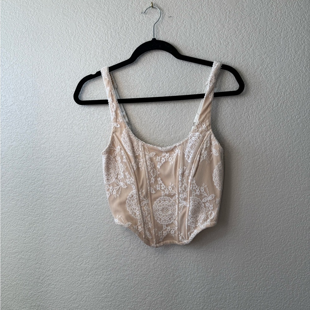 Cotton Candy Cream Lace Top